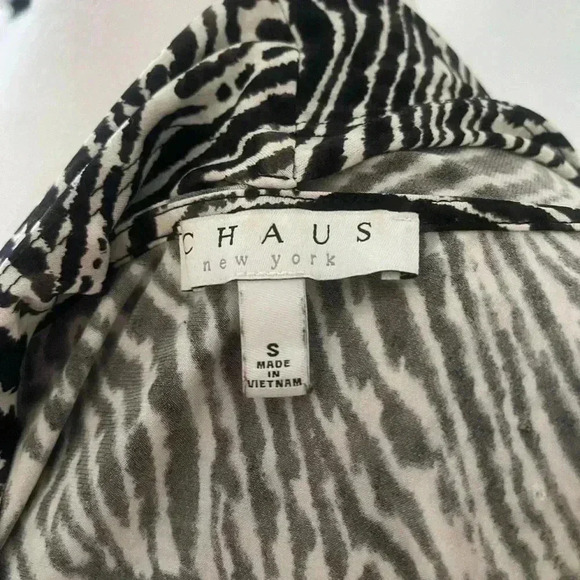 CHAUS Zebra Print Blouse S - Picture 6 of 7